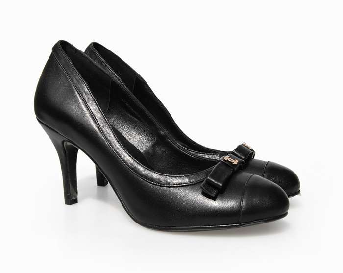 Replica Chanel Shoes 7285b black lambskin leather - Click Image to Close